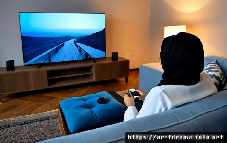 뷰티풀 라이어스 보는 방법 - Photorealistic cozy modern living room in an Arab household at evening, a Middle Eastern woman in mo...